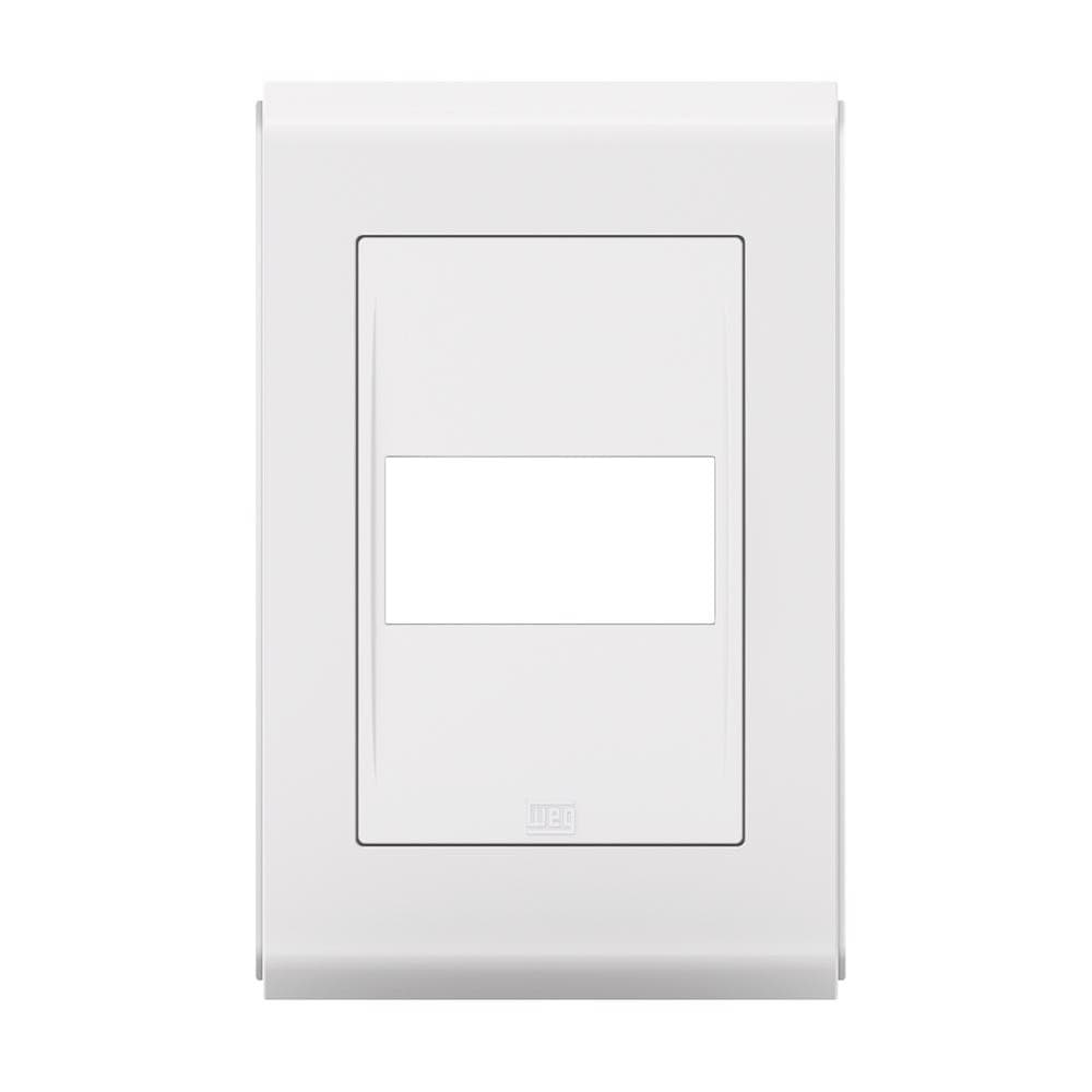 Placa 4x2 1 Posição Refinatto Style Branco/Branco