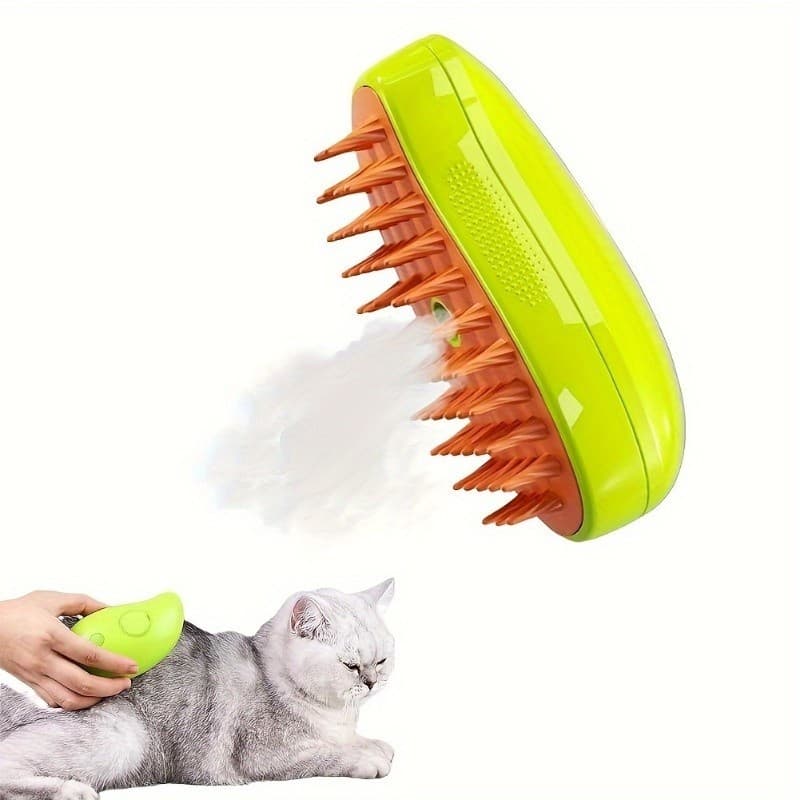 Escova Vapor Para Gatos e Cachorro Com USB Escova 3 em 1 Acessorio Para Pet