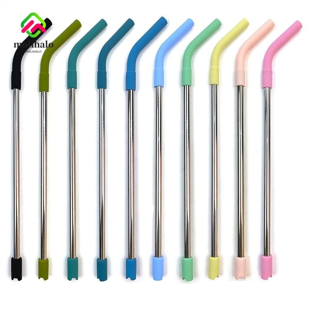 Canudos MOLIHALO , Aço Inoxidável Com Pontas De Silicone Retos , Resistência A Altas Temperaturas