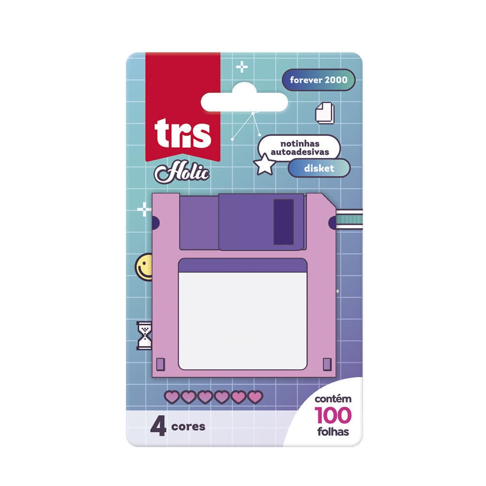 Nota Auto Adesiva Tris Holic Disket 70x70