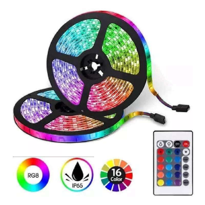 Fita Led 10m Ultra Rgb 3528 Prova D'agua 16 Cores