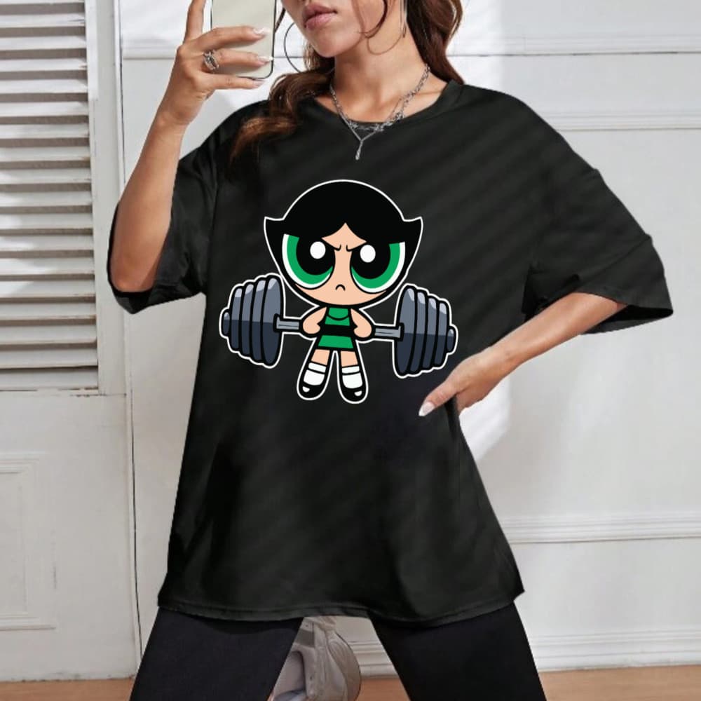 Blusa Feminina Larga As Meninas Superpoderosas GYM Academia Streetwear