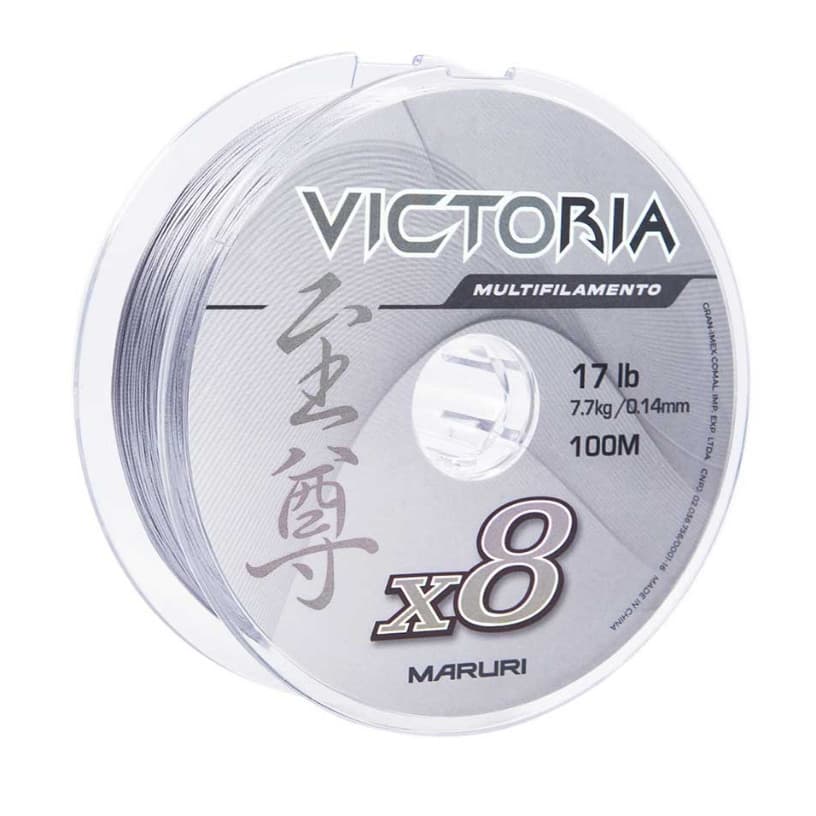 Linha Multifilamento Victoria 8X 100m (Maruri) Cinza 0,18mm