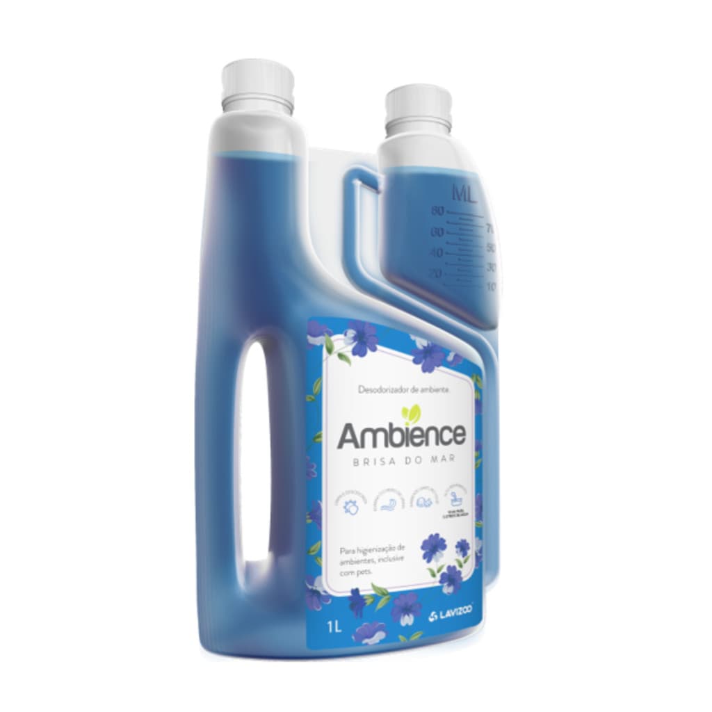 Ambience Brisa do Mar 1L Desinfetante Bactericida Casa Canil