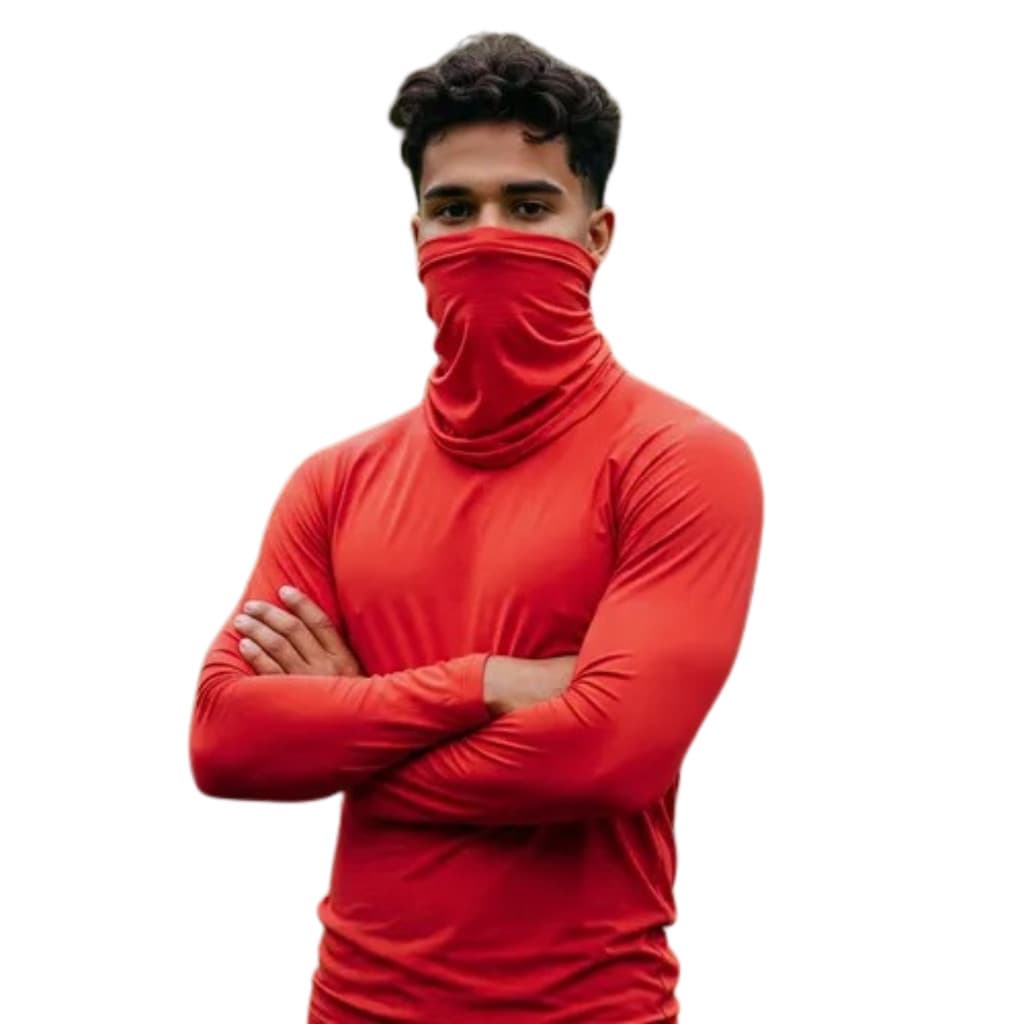 Kit Camisa Proteção Térmica UV50+ Bandana Touca Ninja Pesca Ciclismo