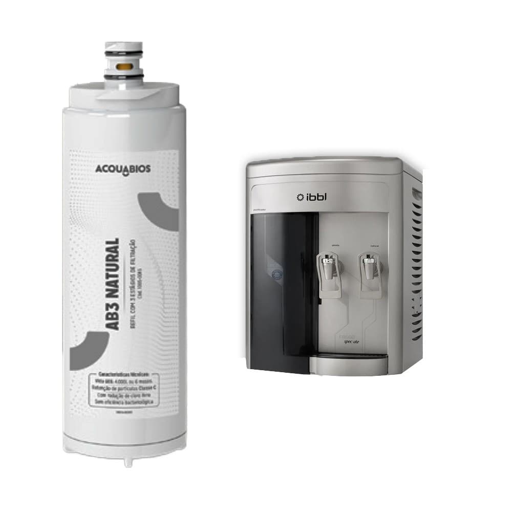 Refil Acquabios AB3 Compatível IBBL FR600 C+3 Carvão Ativado