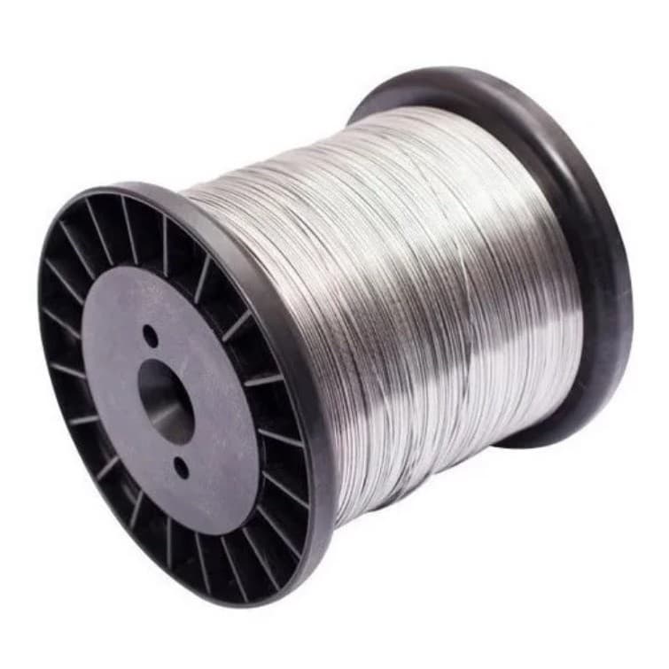 Fio Inox Carretel Bobina Arame Aço Inox Cerca Elétrica Fio 0,60 Mm 100 mts