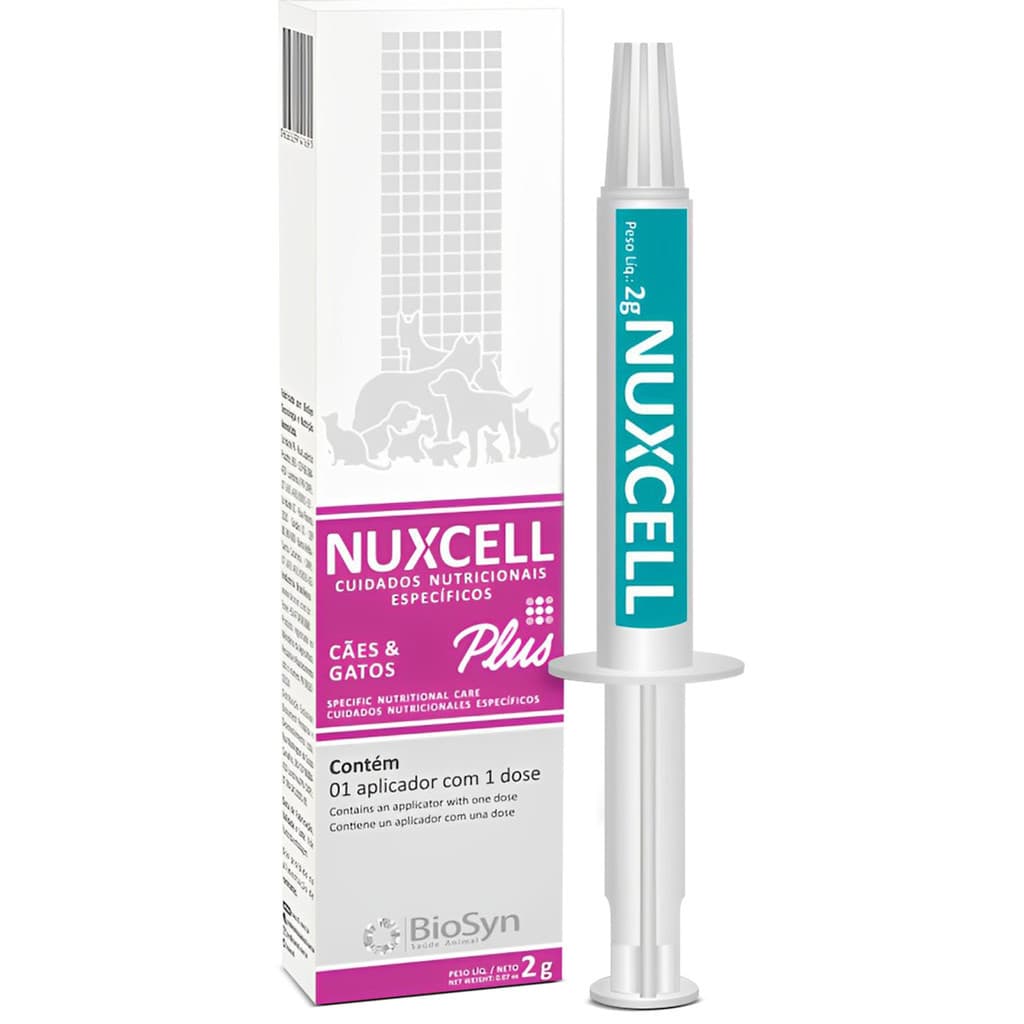 Kit 3 Nuxcell Plus Suplemento Vitamínico Para Cães Biosyn 2g