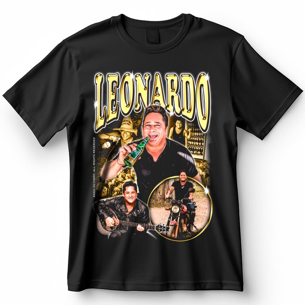 Camisa Leonardo Leandro e Leonardo Sertanejo Blusa Camiseta de Cantores 100% Algodão