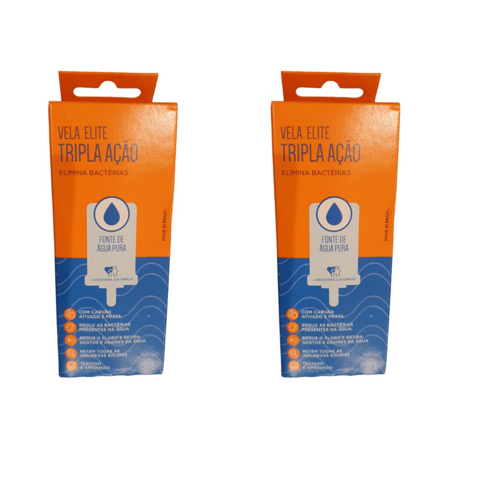 Kit 02 Un Vela Elite Tripla Ação Para Filtros Por Gravidade