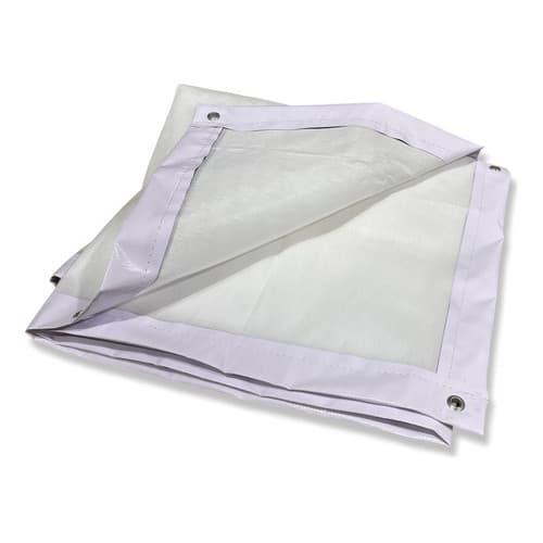 Tela Sombrite Branca 100% Com Bainha E Ilhós - 1m X 1,1m