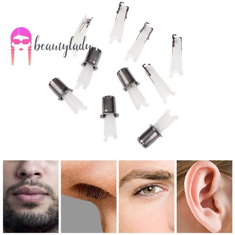 beautymakeup 5 Peças Cortador De Cabelo De Nariz Aparador Substituição 3 Em 1 Barbeador Elétrico Novo