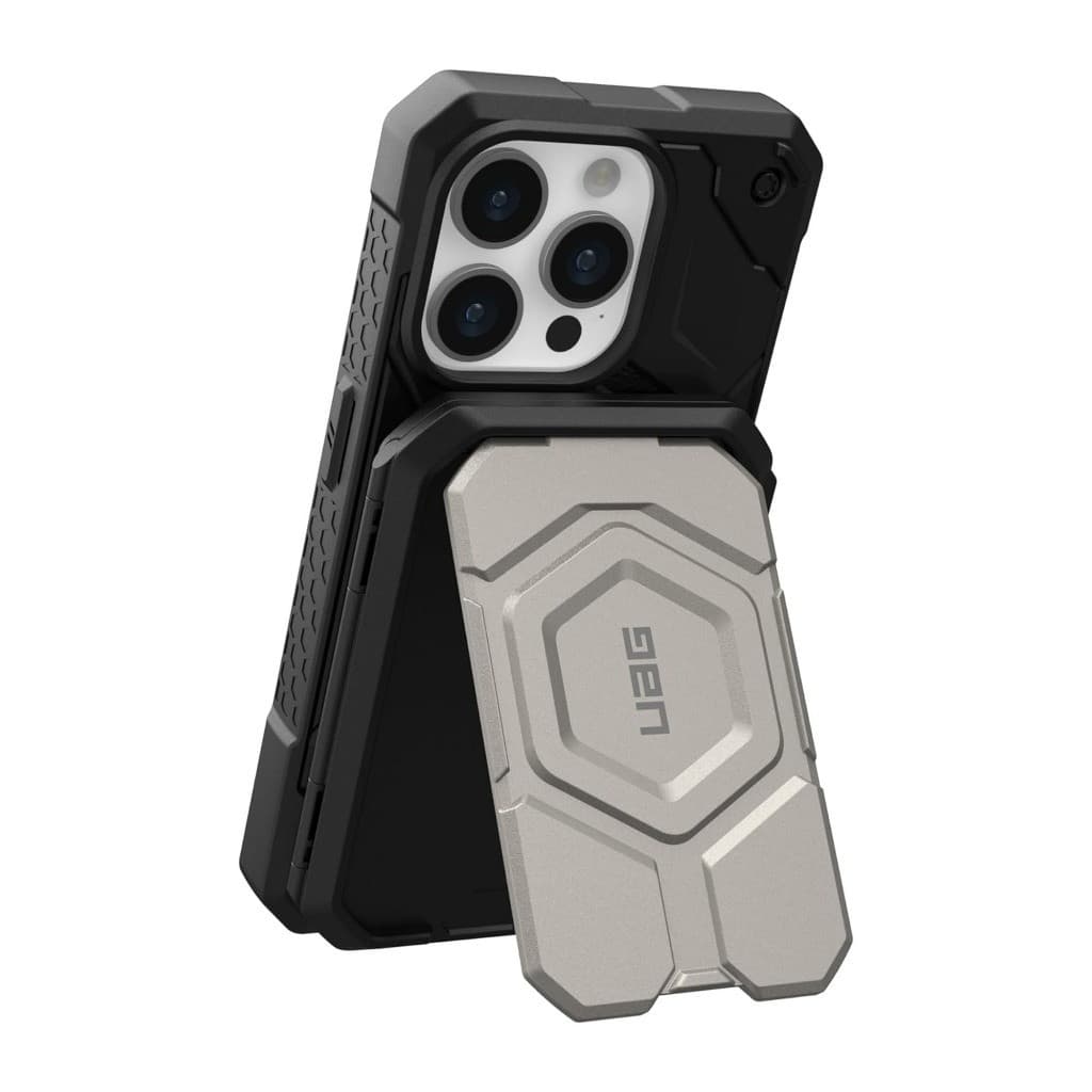 UAG Carteira Magnética Com Suporte-Protege Até 3 Cartões Bloco RFID-Preto/Titânio