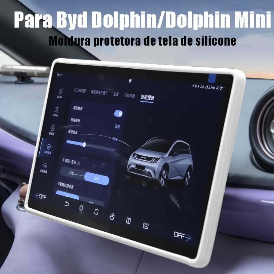 Para BYD Dolphin tela capa protetora navegação Display decoração controle Central Silicone suprimentos interiores