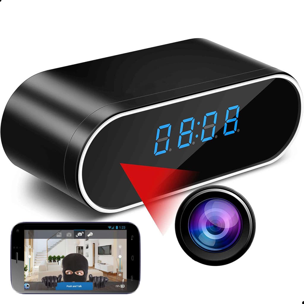 Câmera Escondida Relógio Z10 Despertador 4k 1080p Visão Noturna Wifi Vigilância Segurança
