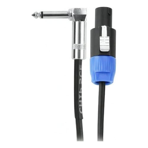 Cabo P10 Mono 90 Graus Para Speakon  5 Metros Fio Pp