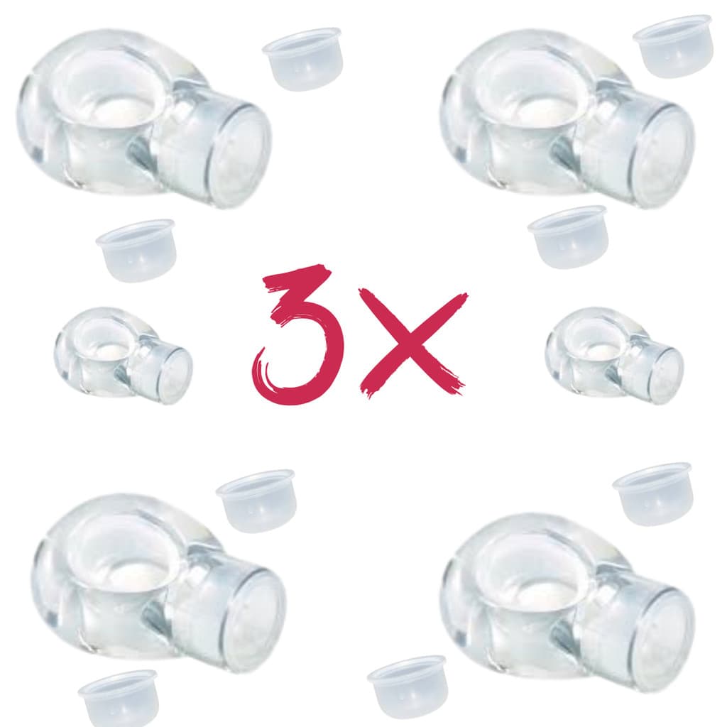3 Anel Acrílico para Micropigmentação + 6 Batoques Descartáveis Tam G