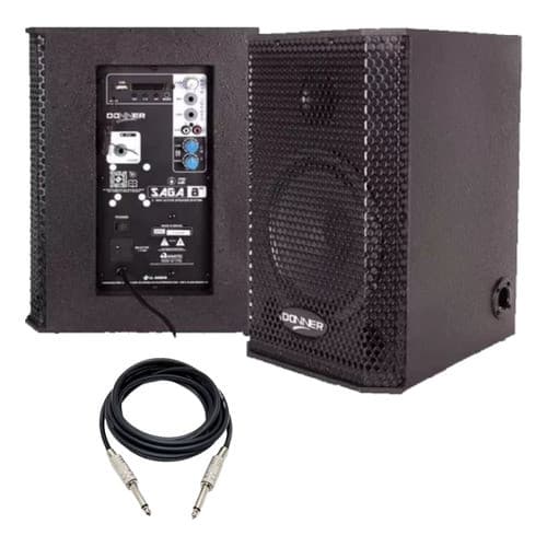 Kit Caixa Som Ativa Saga 8a + 8p Passivo 300w Profissional