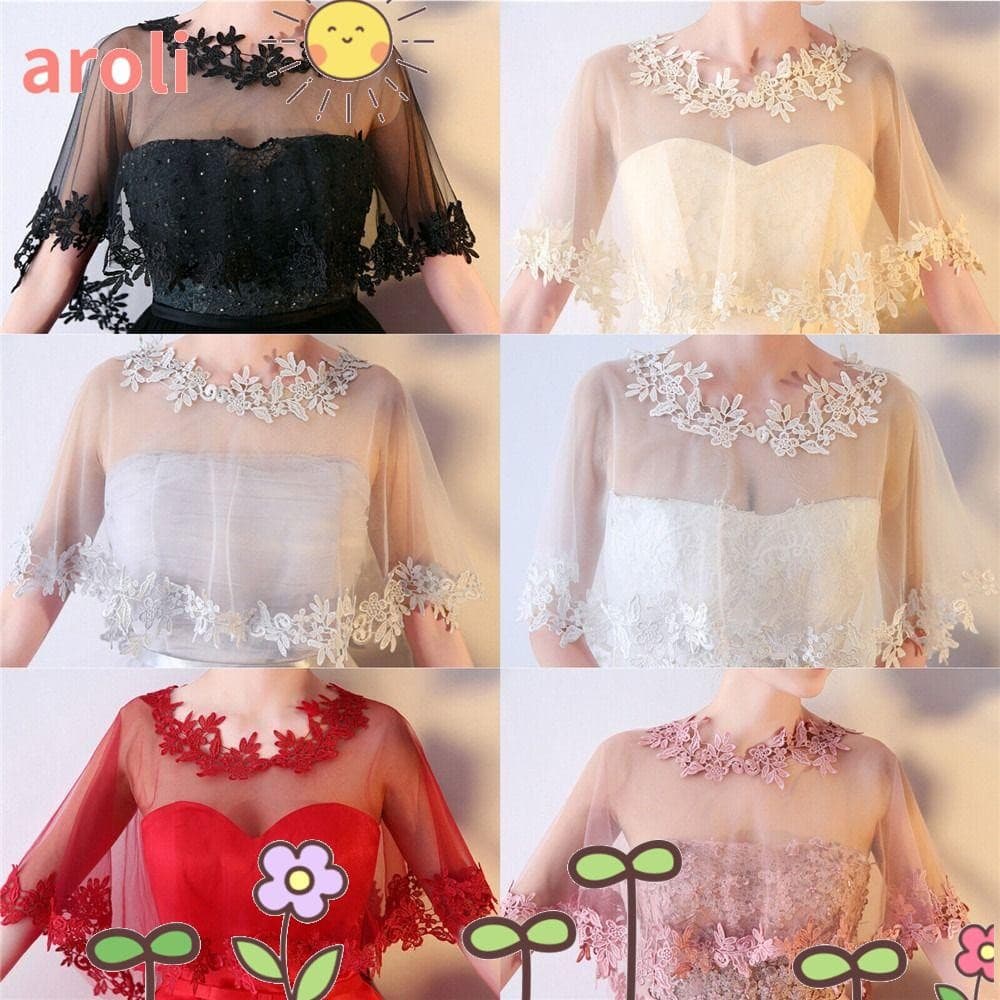 AROLI Xale De Renda Nupcial Feminino Festa Vestido De Noite