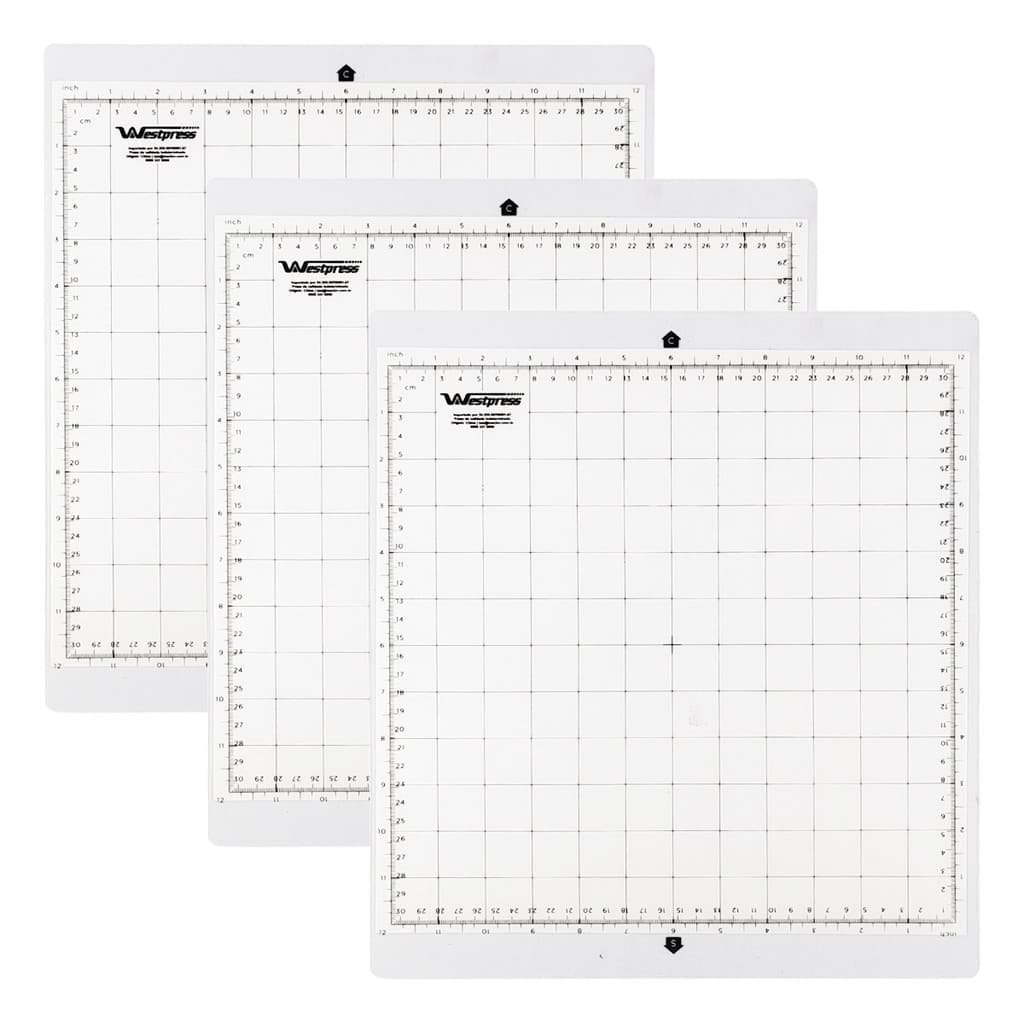 3 Bases de Corte para Silhouette Cameo 30 x 30 com Cola Westpress