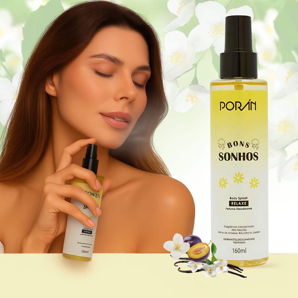 BODY SPLASH BONS SONHOS RELAXE PORAN 160ML PARA USAR ANTES DE DORMIR