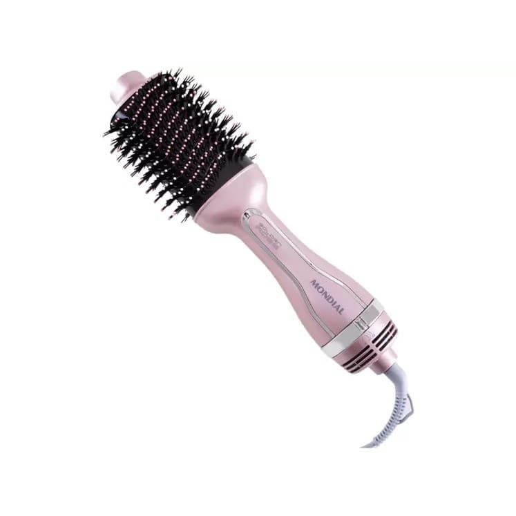 Escova Secadora Mondial E Alisadora Gold Rose Es02 Rosa Luxo 220v