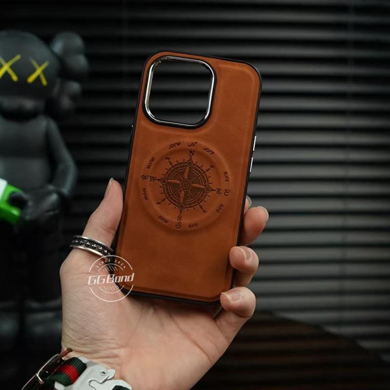Capa De Couro Luxuosa Estilo Empresarial Para Magsafe iPhone 16 15 14 13 12 11 Pro Max Capas De Telefone Masculinas