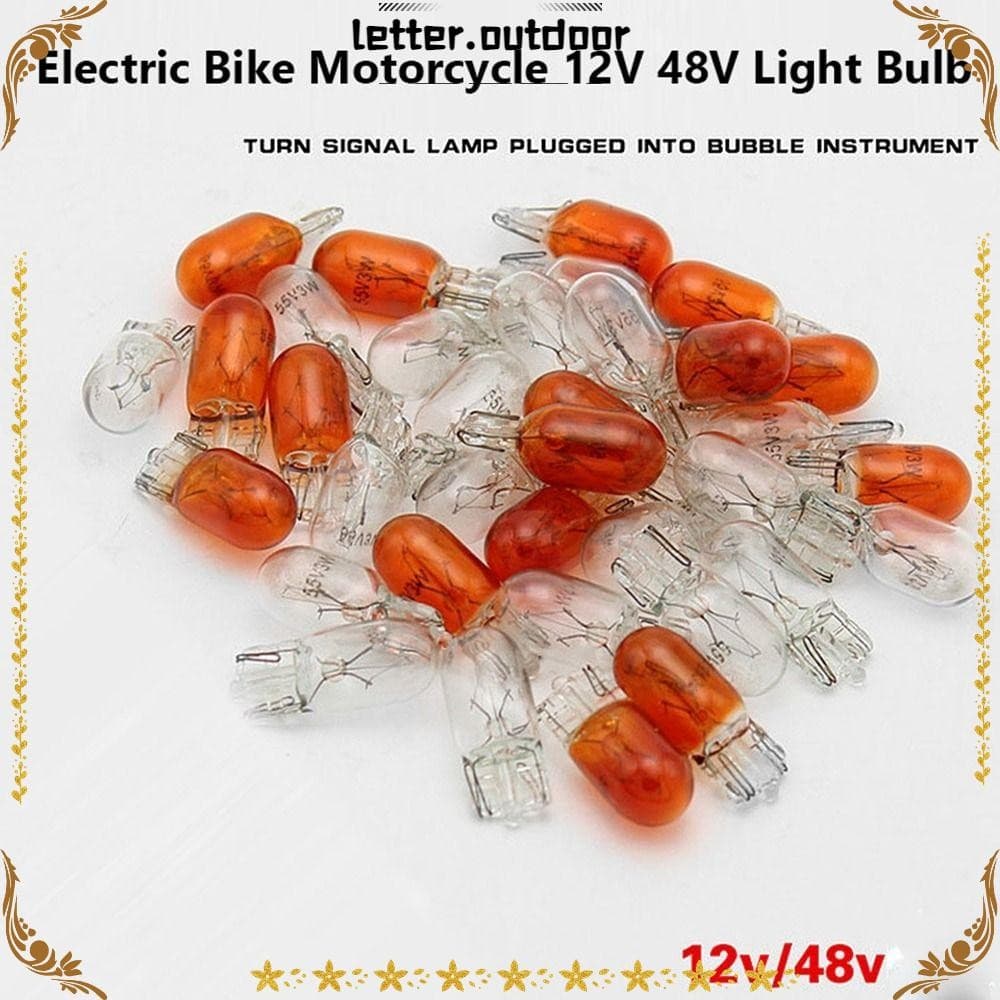 LO 10pcs Acessórios Para Bicicleta Elétrica , Lâmpada De Vidro Branca/Vermelha Motocicleta Odômetro 12v 48v