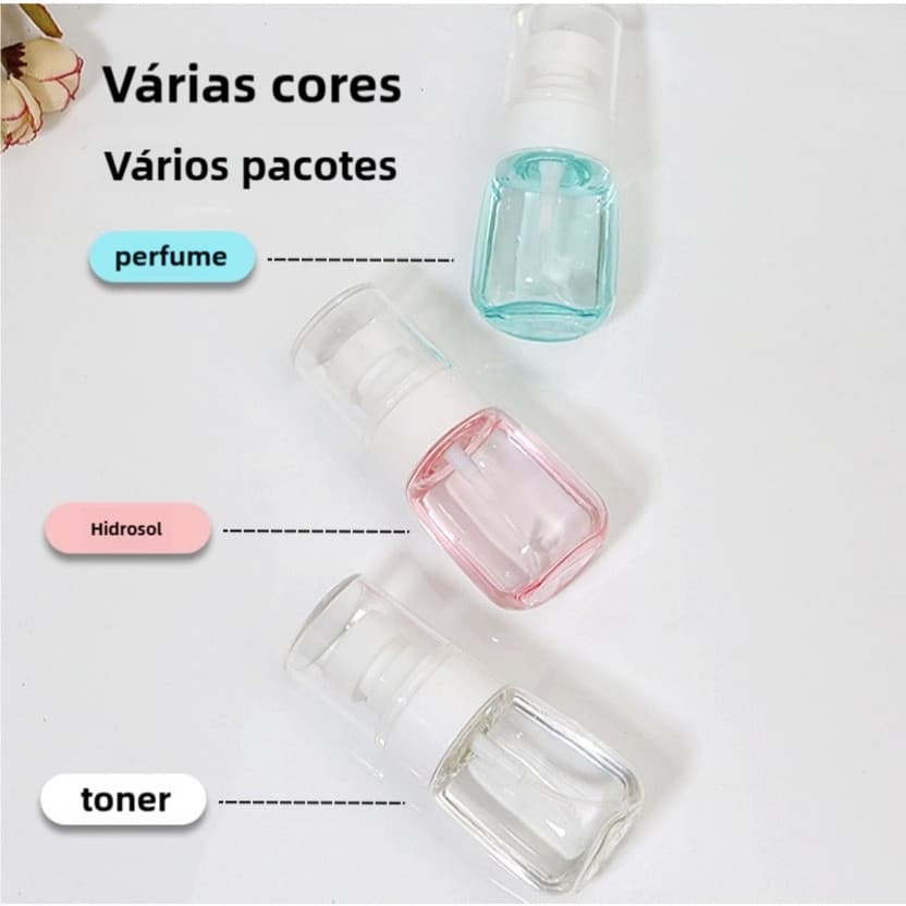 kit com 3 Frasco de Spray Névoa Fina 30ml - Leve, à Prova de Vazamento, Perfeito para Viagensshop hera
