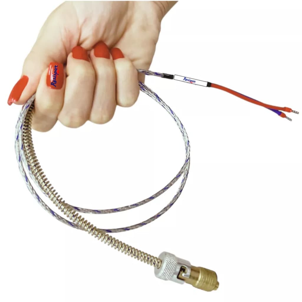 Termopar Tipo J Completo Com Adaptador 6 Mm Cabo Malha 2 Mt
