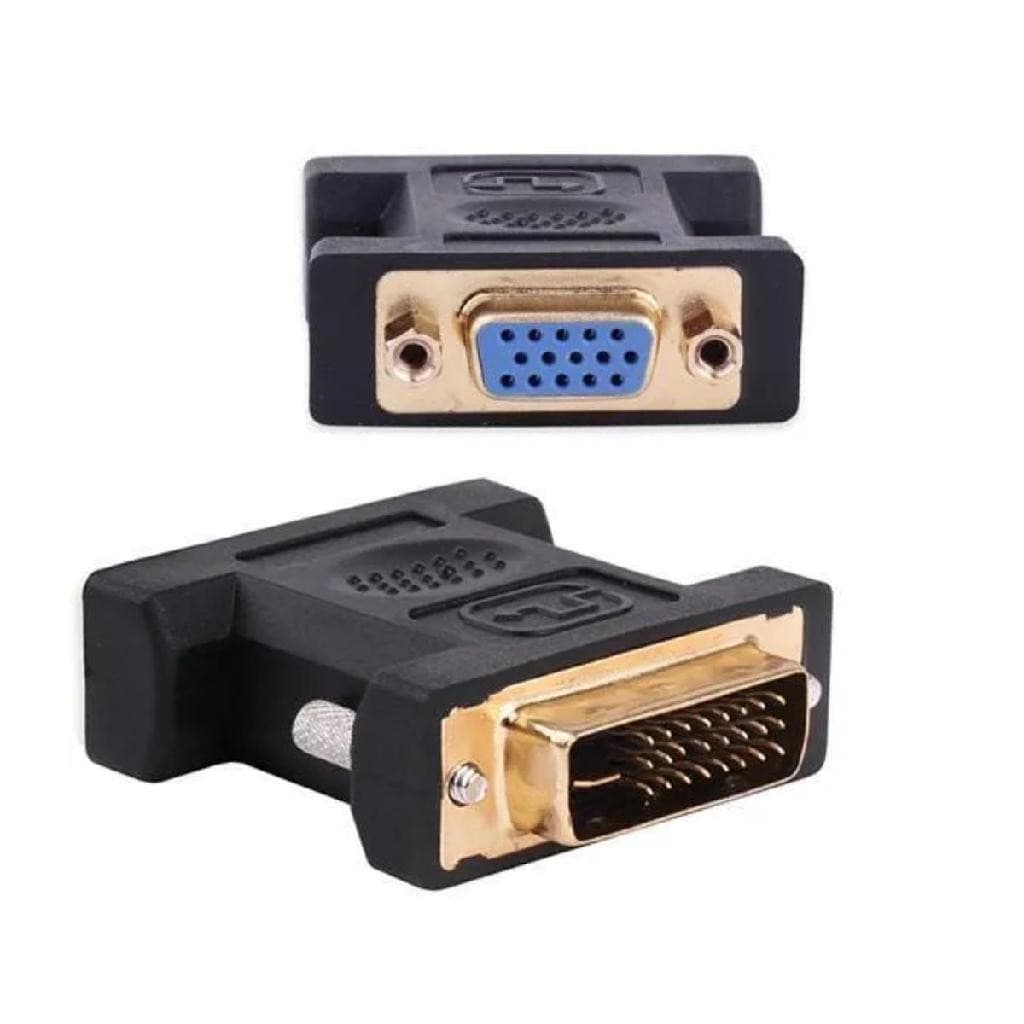 ADAPTADOR DVI 24+5 P MACHO P/ VGA 15 PINOS FEMEA KIT 5PÇS