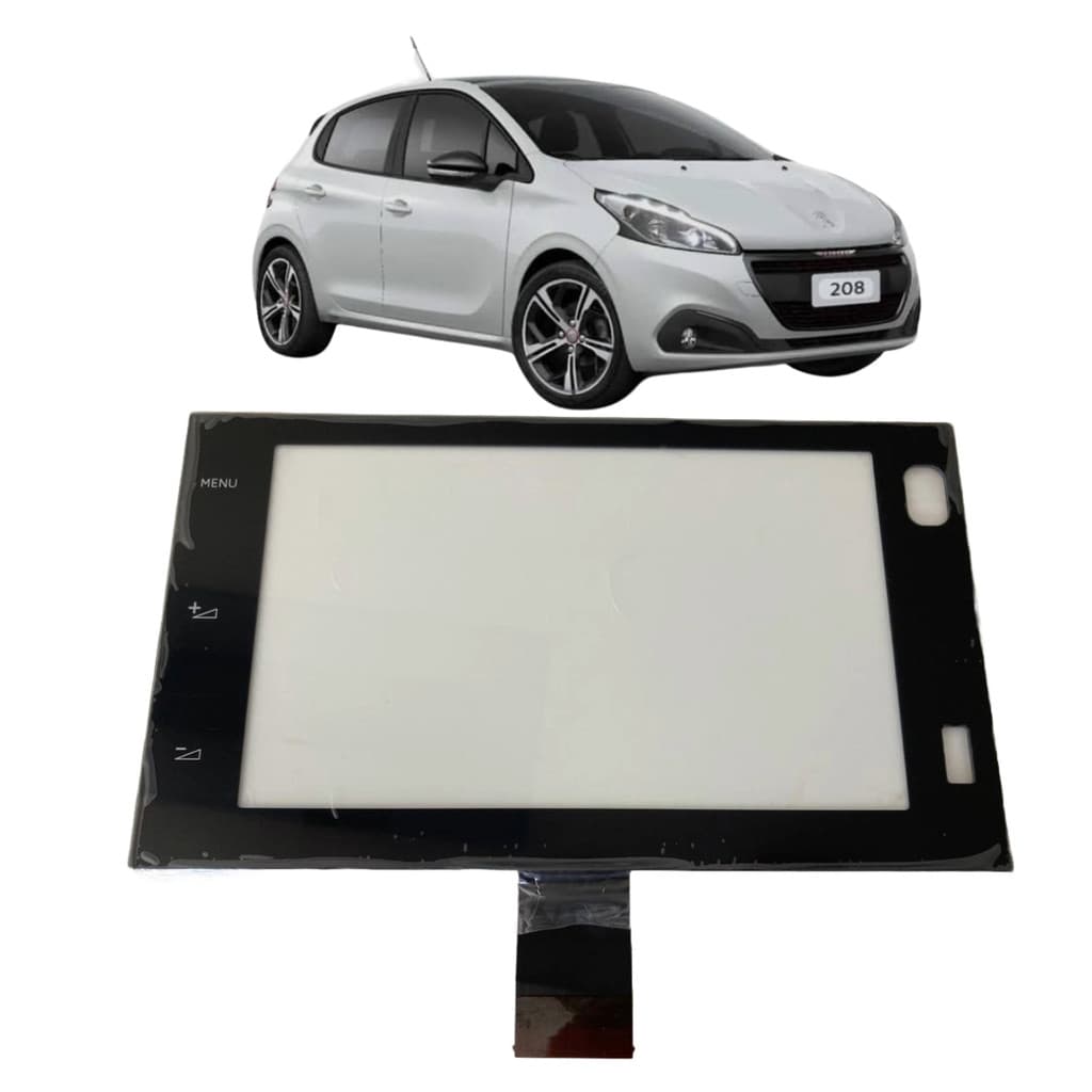 Tela Touch de vidro multimídia  peugeut 208 2017 A 2022