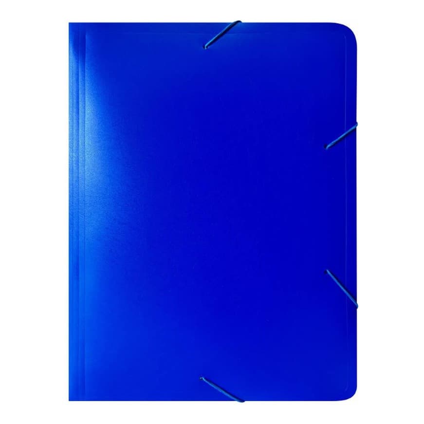 Pasta Aba Elástico A4 Sem Dorso Plástica Retrô Azul Royal