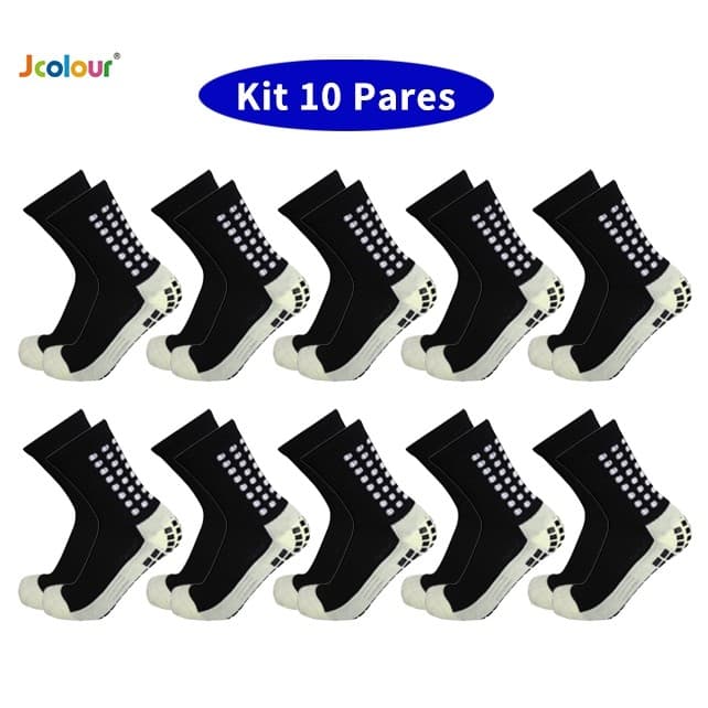 Kit 10 Meias Esportivas Futebol Antiderrapantes De Alta Qualidade A PRONTA ENTREGA