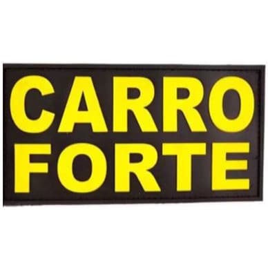 Emborrachado Carro Forte Para Identificação Preto/Amarelo