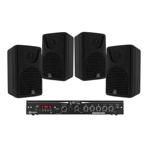 Kit Som Ambiente Taramps Ths3600 Bt + 4 Caixa Bravox 120wrms