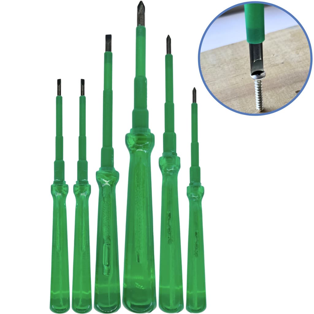 Jogo chave fenda phillips isolada ponta imantada magnetizada 1000V kit chave Philips fenda 6 chaves