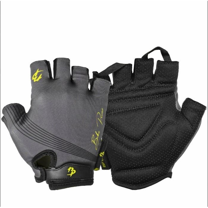 LUVA CICLISMO DEDO CURTO DVORAK 8203 PRETO E AMARELA GEL