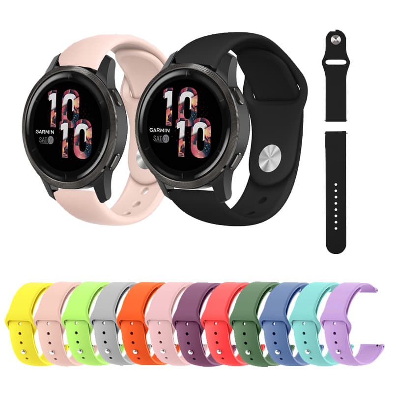 Para Garmin venu 2 3 Vivoactive 3 4 5 6 Forerunner 570 970 645 245 55 158 165 255 265 Silicone Macio Esporte Cinta Subst