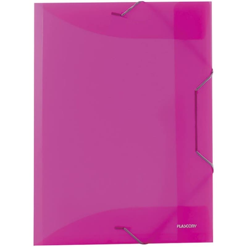 Pasta Com Aba Elástico, 1/2 Ofício, Polipropileno, Rosa 1 Un