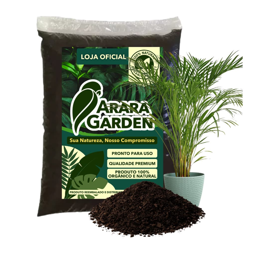 Terra Vegetal Adubada Palmeira Chamaedórea 2kg Premium 2kg/5kg/10kg/20kg