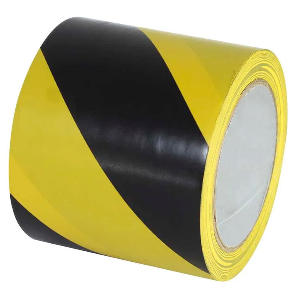 Kit Fita Adesiva Demarcação de Solo 10 cm x 30 m Zebrada 2 Unidades - THR