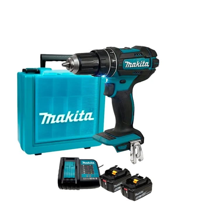 PARAFUSADEIRA/FURADEIRA IMPACTO 1/2" BATERIA 18V LXT MAKITA DHP482Z + KIT ENERGIA 5A KITMAK1850B