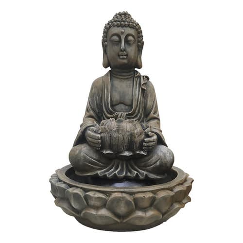 Fonte Buda Mini P/Mesa Em Cimento A:38cm X L:27cm