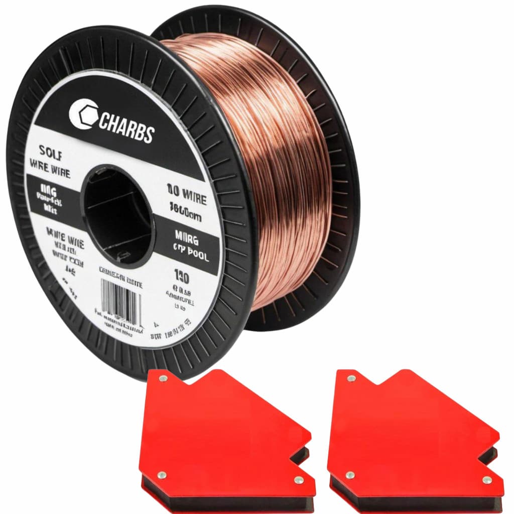 Arame De Solda Mig 0.8mm 5kg + 2 Esquadro Magnético 11kg
