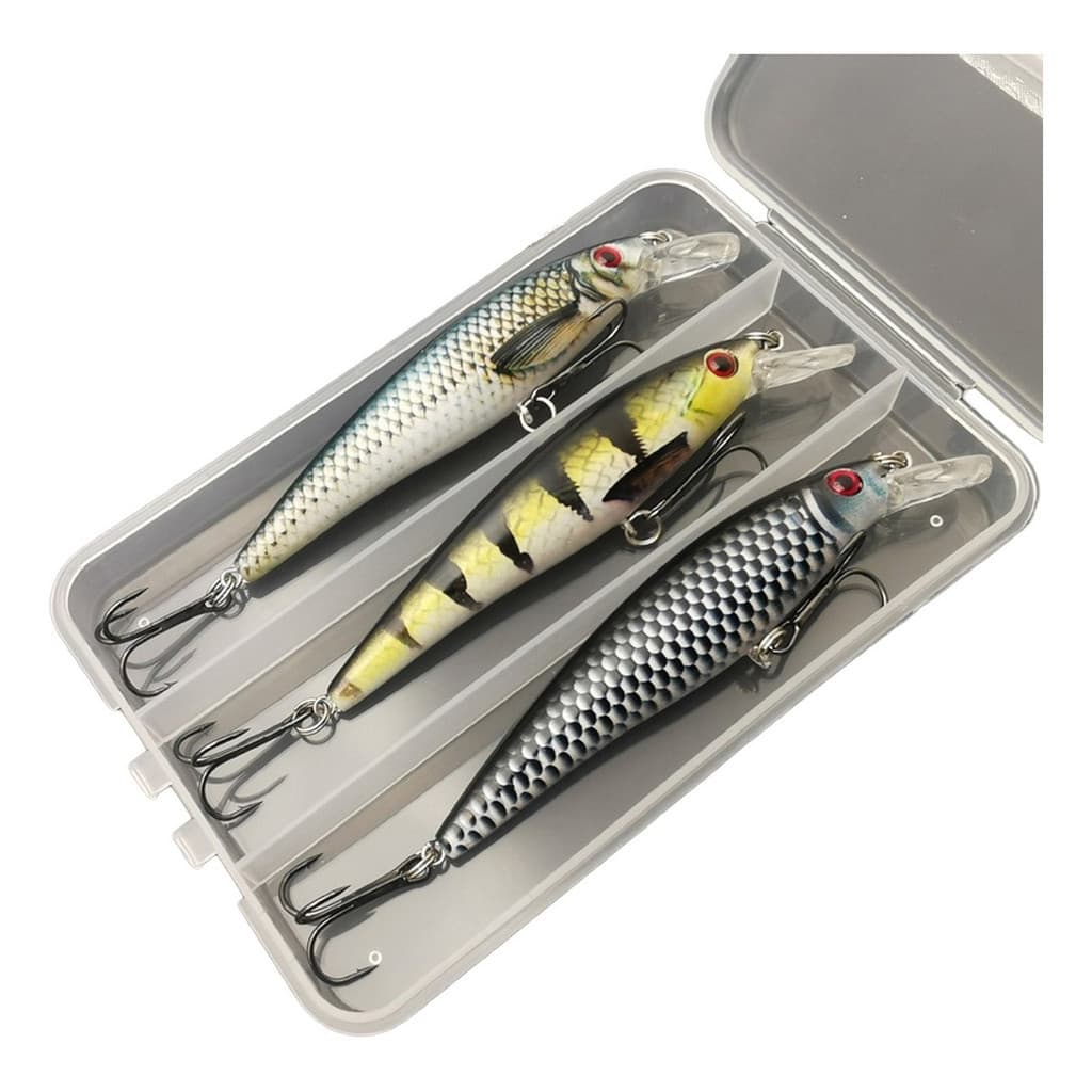 Kit 3 Iscas Artificiais Minnow Meia Água Tucunaré Robalo