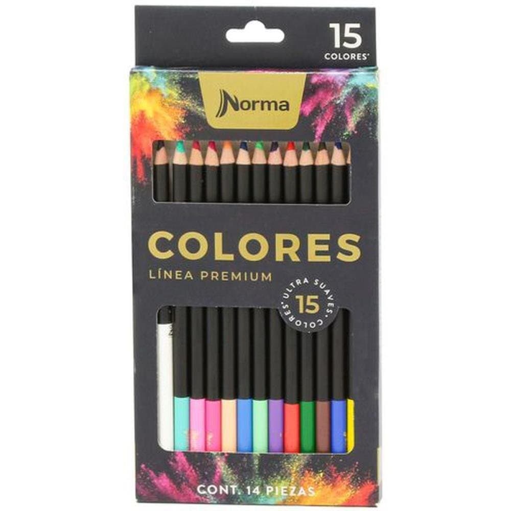 Lapis de COR Redondo Norma Premium 15 Cores