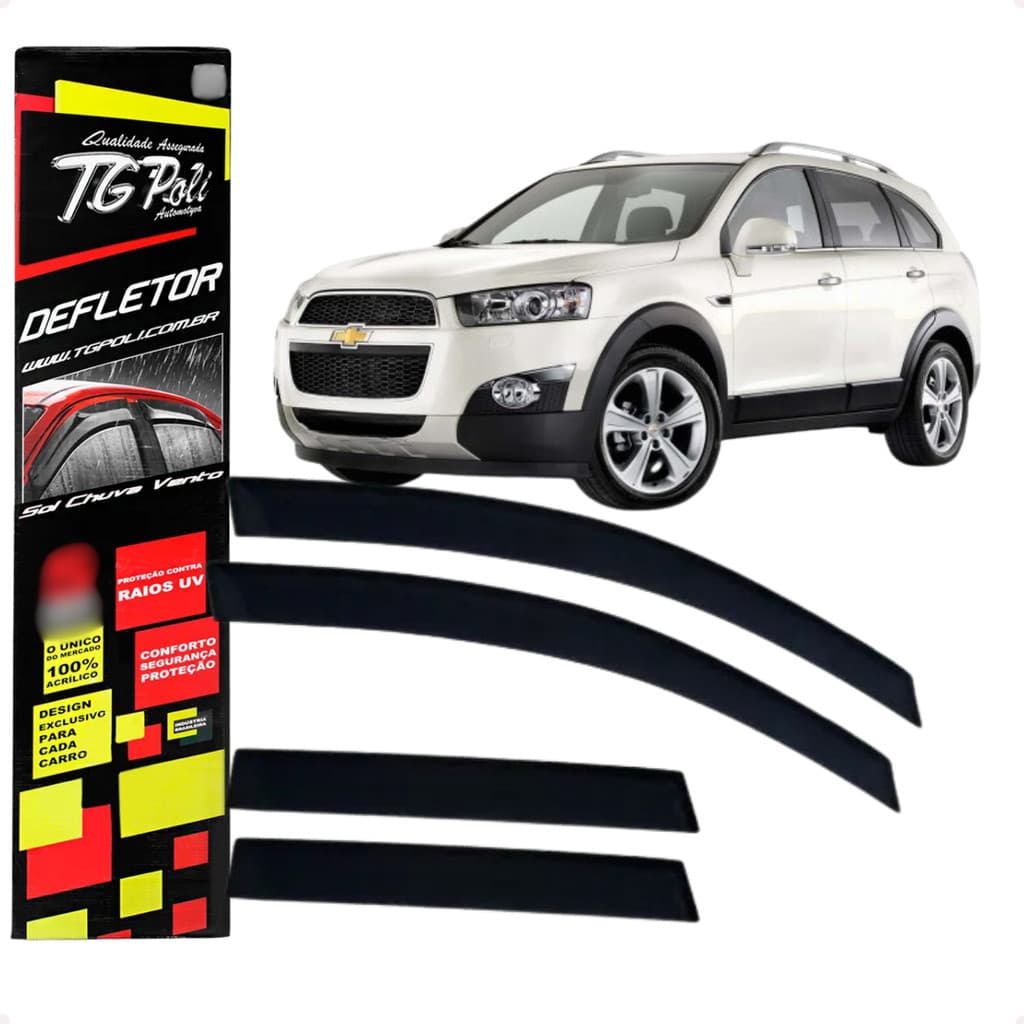 Calha de Chuva Defletor Chevrolet Captiva 4 Portas 2008 A 2017 Original TG Poli