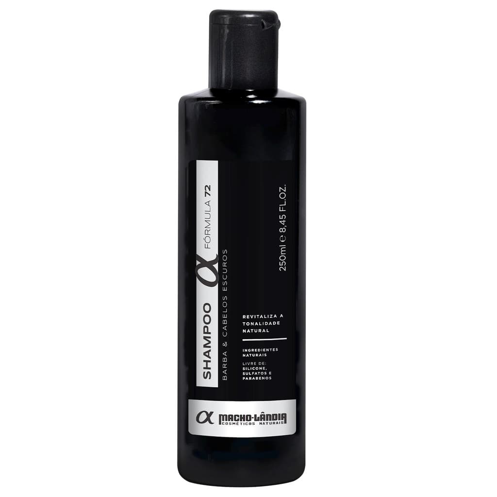 Shampoo Macho Lândia Fórmula 72 para Fios Escuros Proteção da Cor 250ml