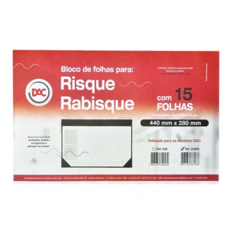 Refil Risque Rabisque 15 Folhas 058RE Dac